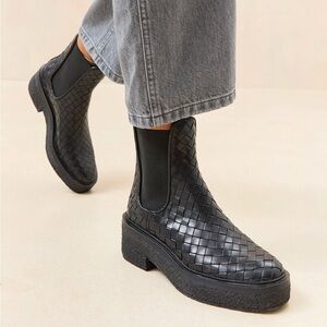 Loeffler Randall raquel woven Chelsea boots